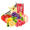 vanilla cola-lemon peach-strawberry raspberry cherry ice-grape ice