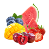 watermelon ice-strawberry mango-blueberry ice-fizzy cherry