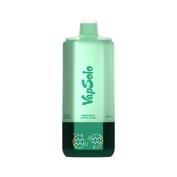 Zöld színű Vapsolo vape Pineapple Apple Pear, Sex On The Beach, és Red Bull ízekkel.