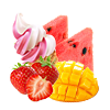 Watermelon ice & Strawberry ice cream & Triple melon