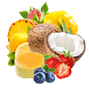 Cheesecake -Pineapple lemon-Blueberry Sour Raspberry -Strawberry mango-Lemon lime -Watermelon coconut