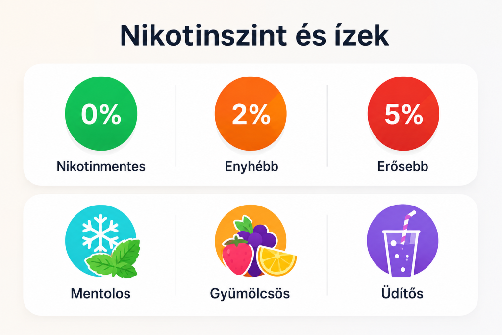 Nikotinszint és ízek – kezdőként hogyan válassz